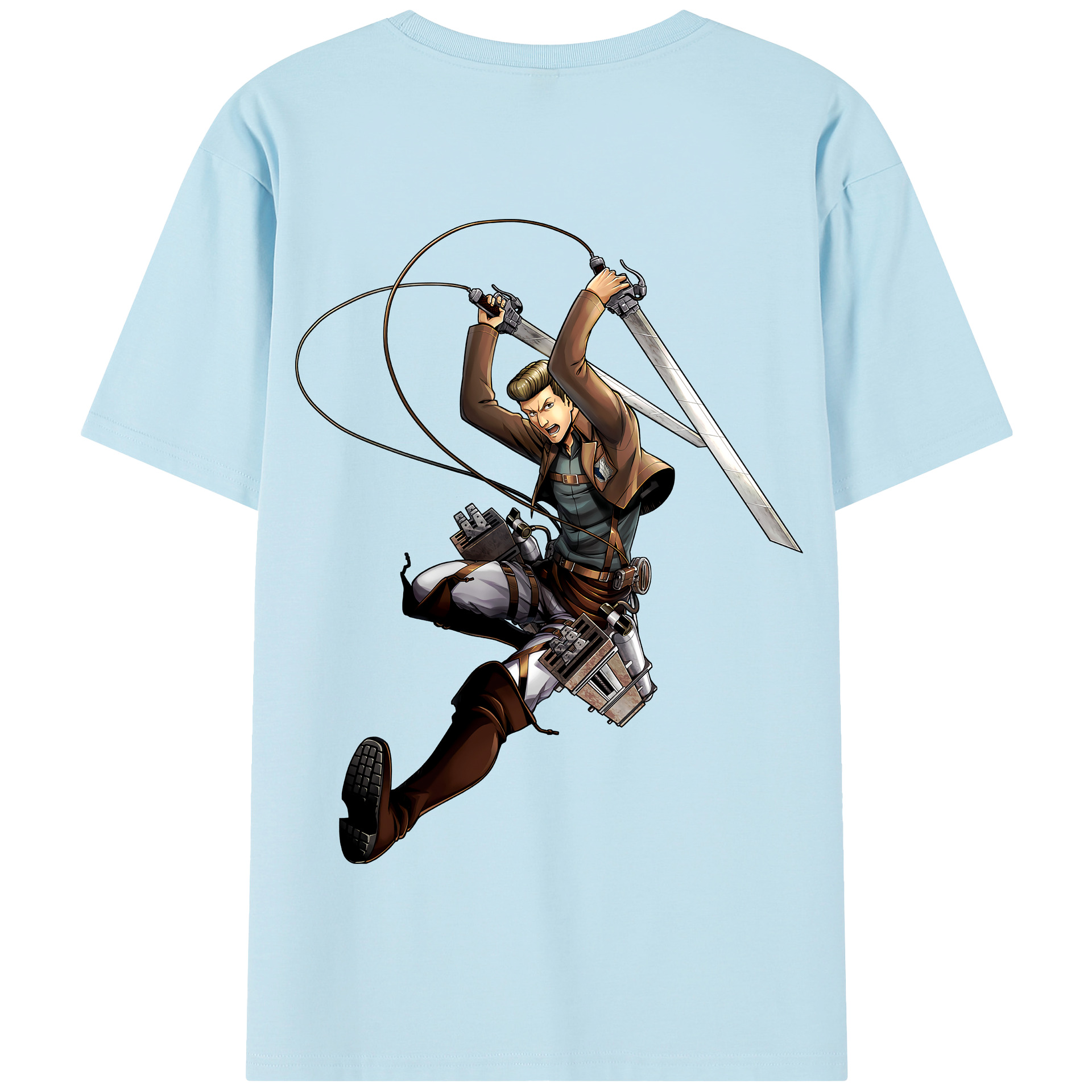 （画像用） 進撃の巨人 Attack on Titan 綿100％半袖Tシャツ（背面プリント）